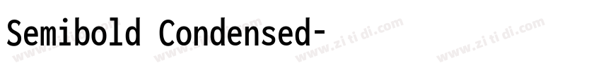 Semibold Condensed字体转换
